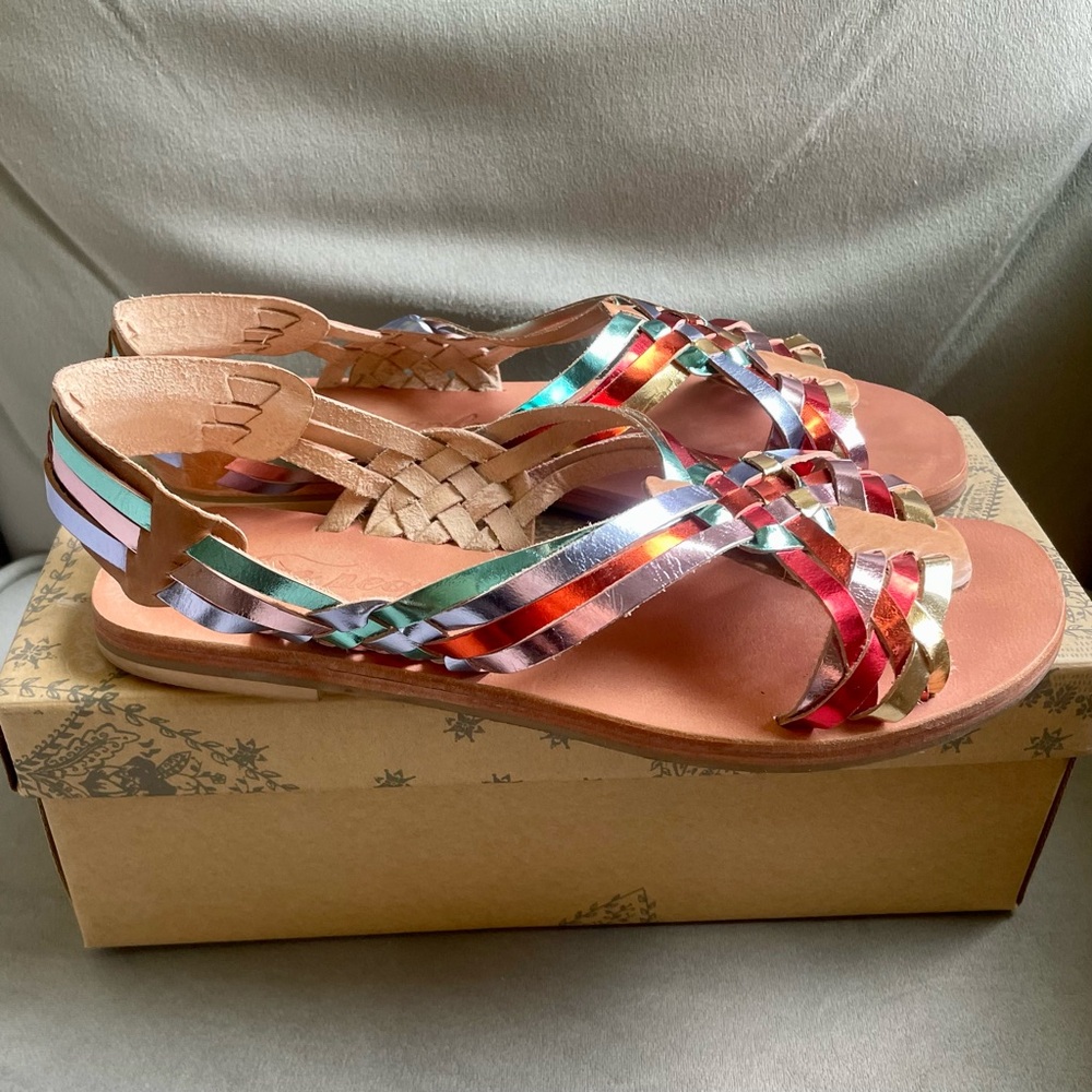 Free People San Juan Huarache Rainbow Sandals HTF - Picture 7 of 10